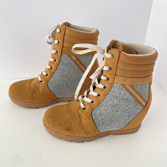 Serra Womens Boots‎ Genuine Cow Suede Leather Brown Sz 7 Urban Chic Lugged Lexie - Picture 4 of 12